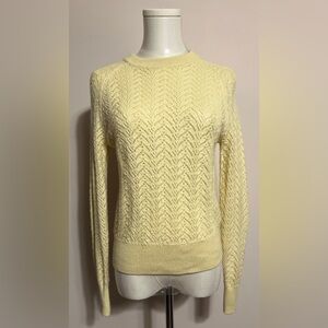 Wilfred Cream Textured Merino Wool Sweater
